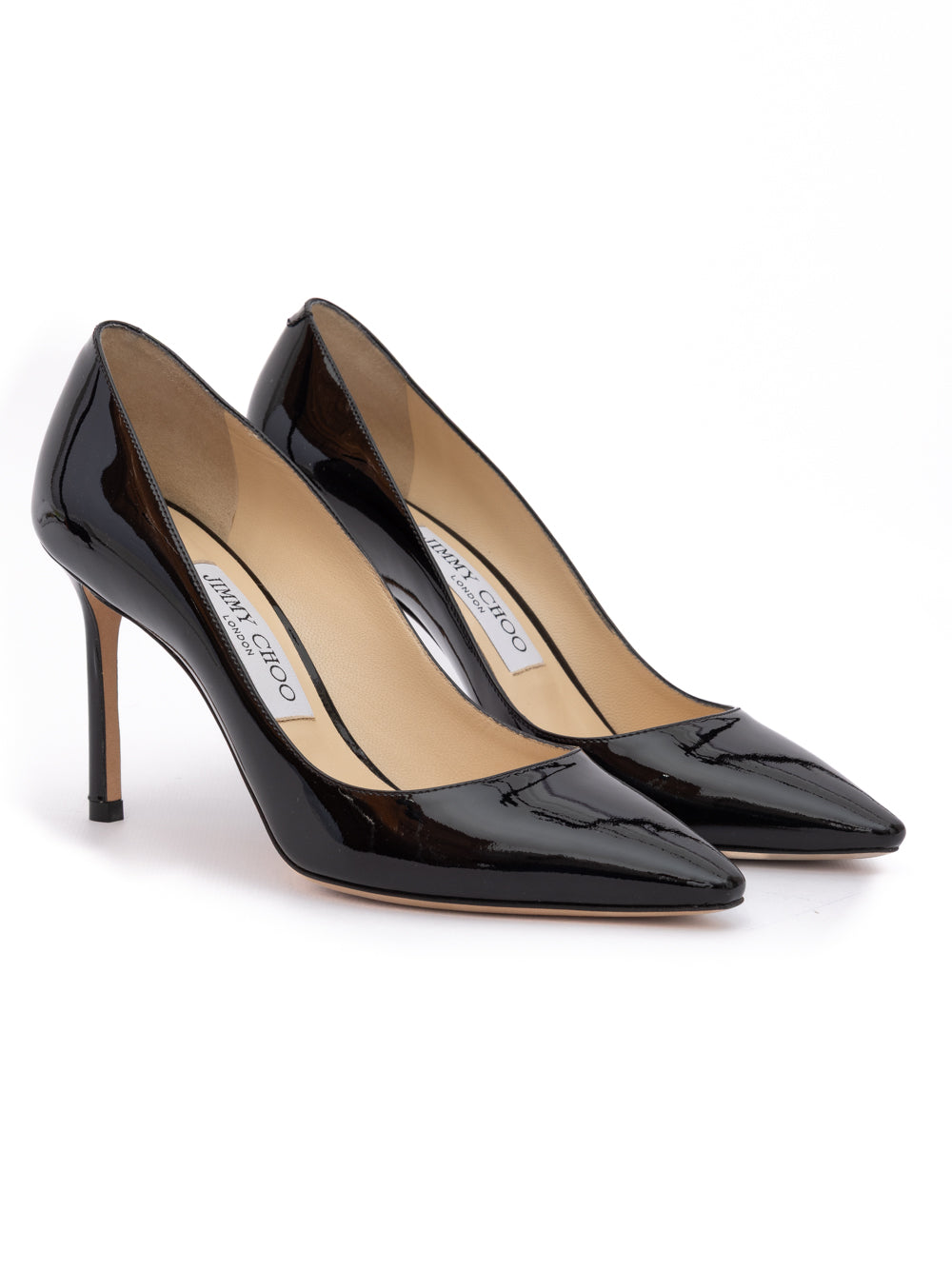 Black Patent Leather Romy 85 Pumps - ventzia