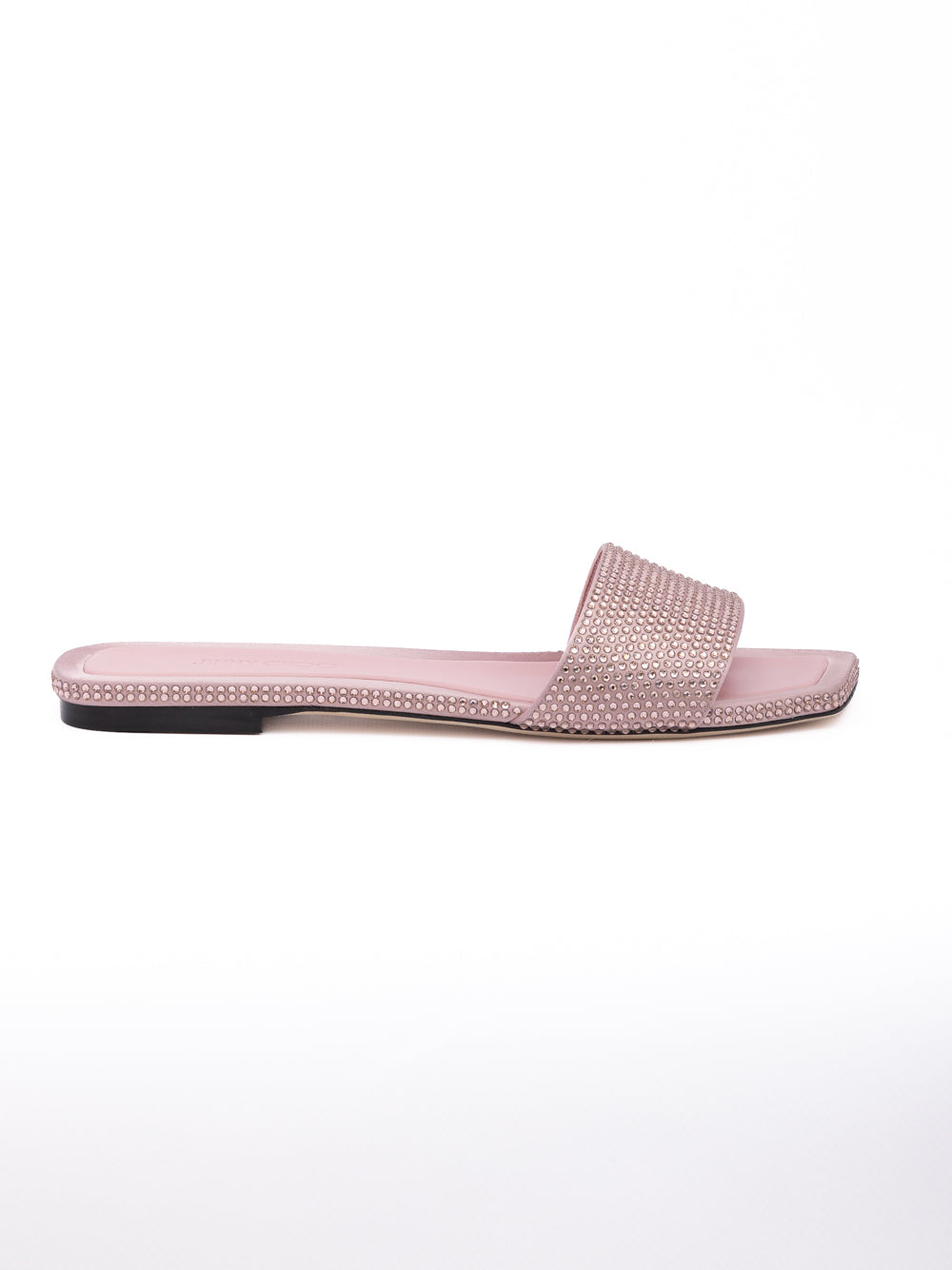 Pink Satin Crystal Clovis Flat - ventzia