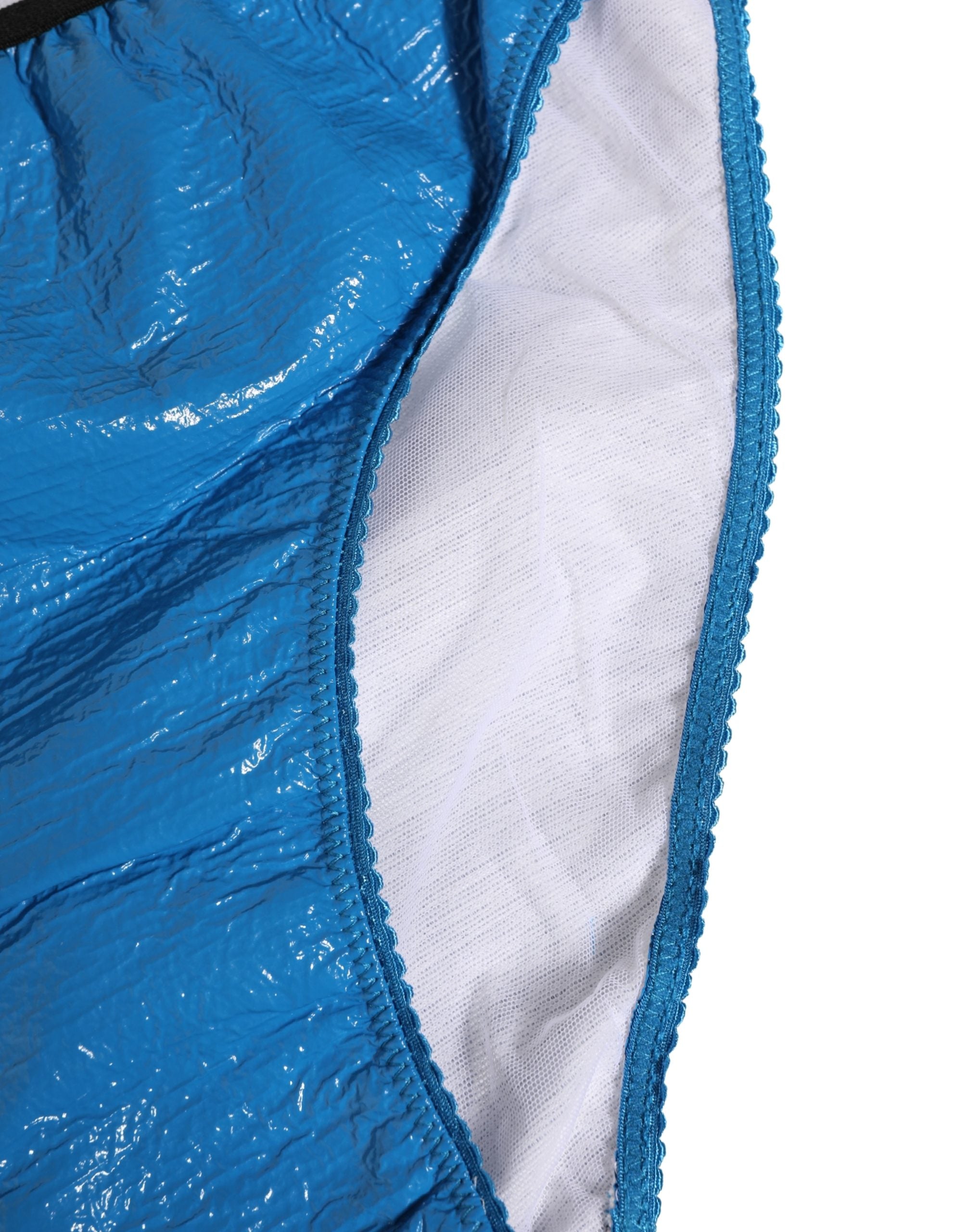 Blue Logo Waistband High Waist Brief Underwear - ventzia