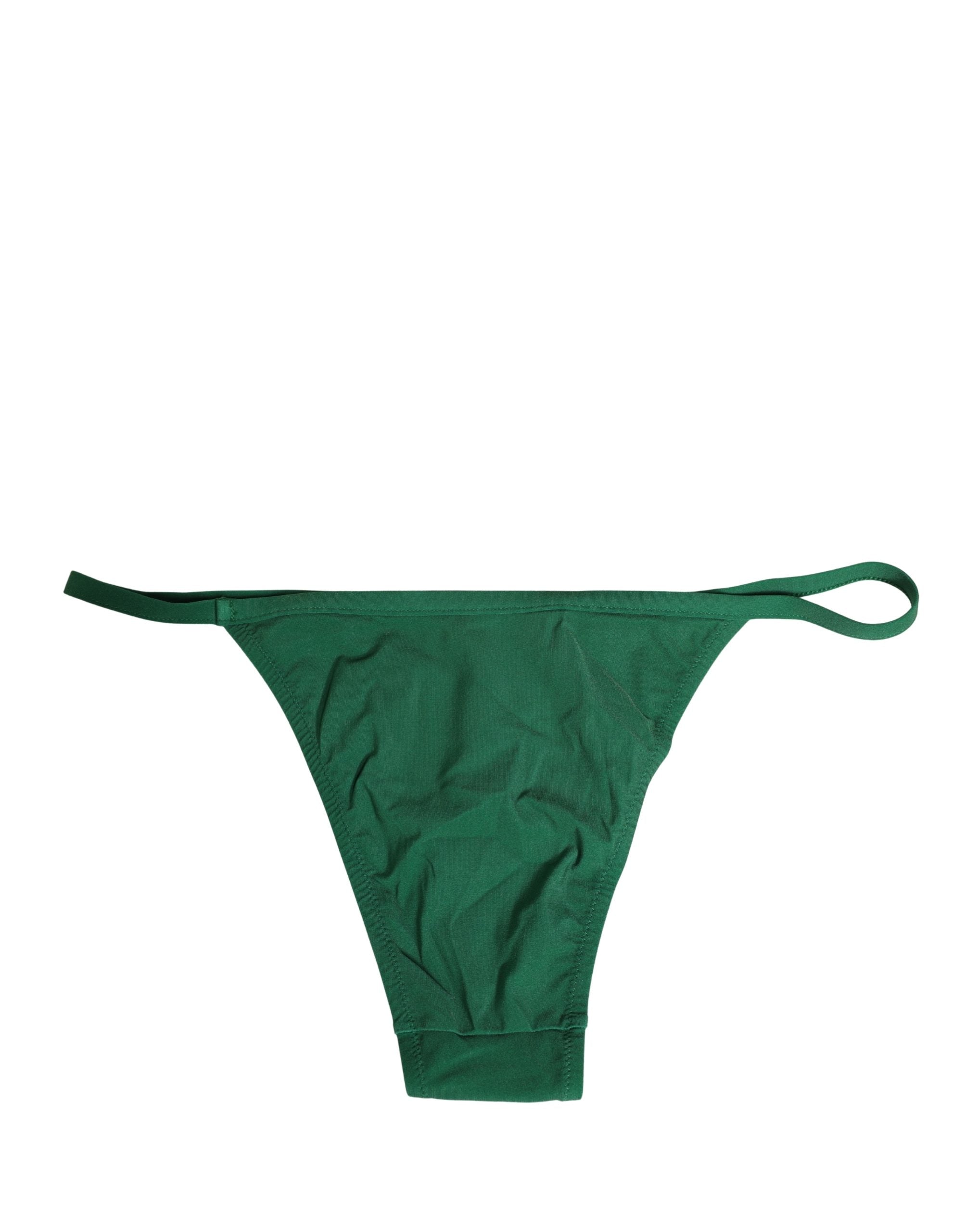 Green Nylon Bottom Beachwear Bikini Swimwear - ventzia