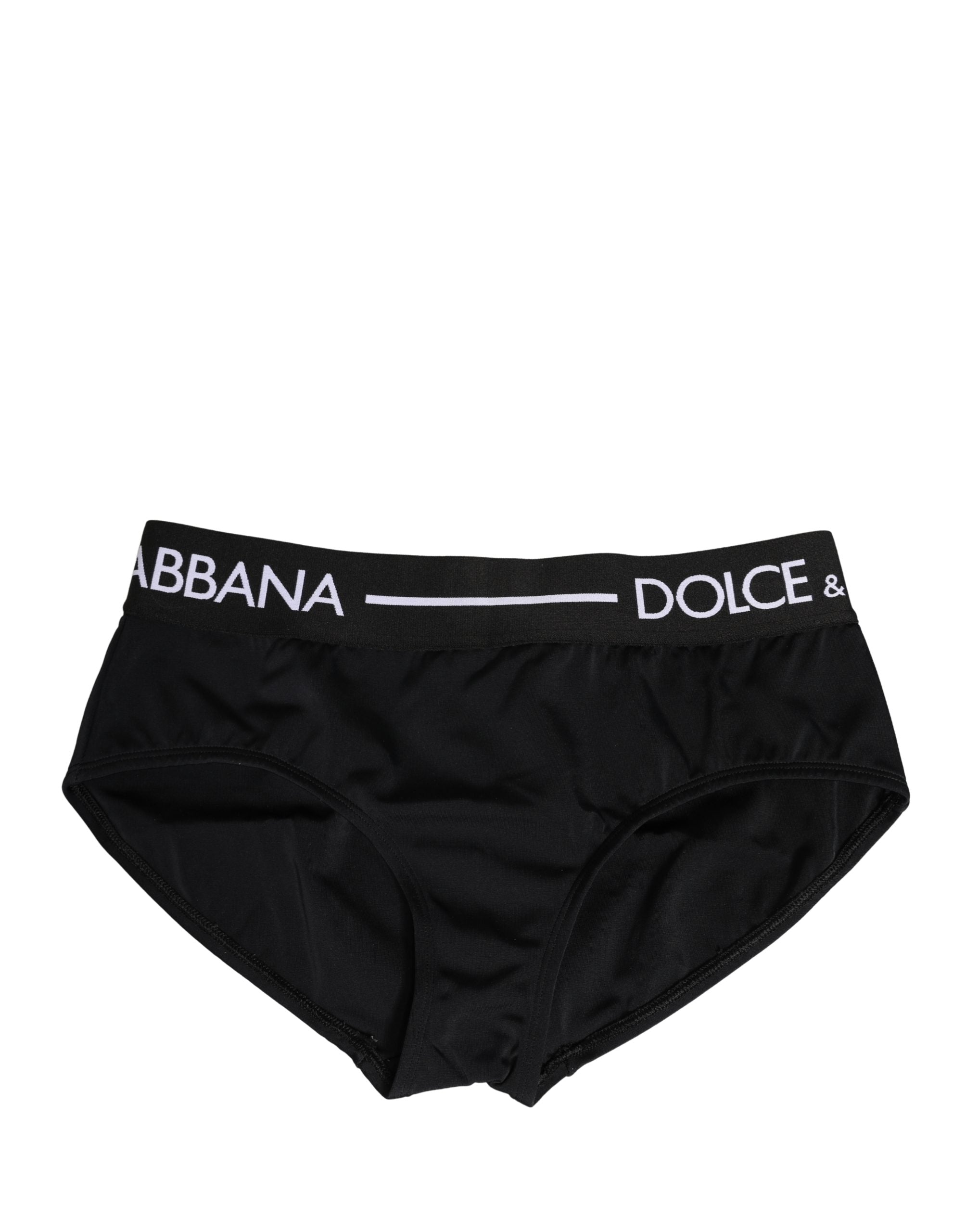 Black Nylon Stretch Coulotte Panty Underwear - ventzia