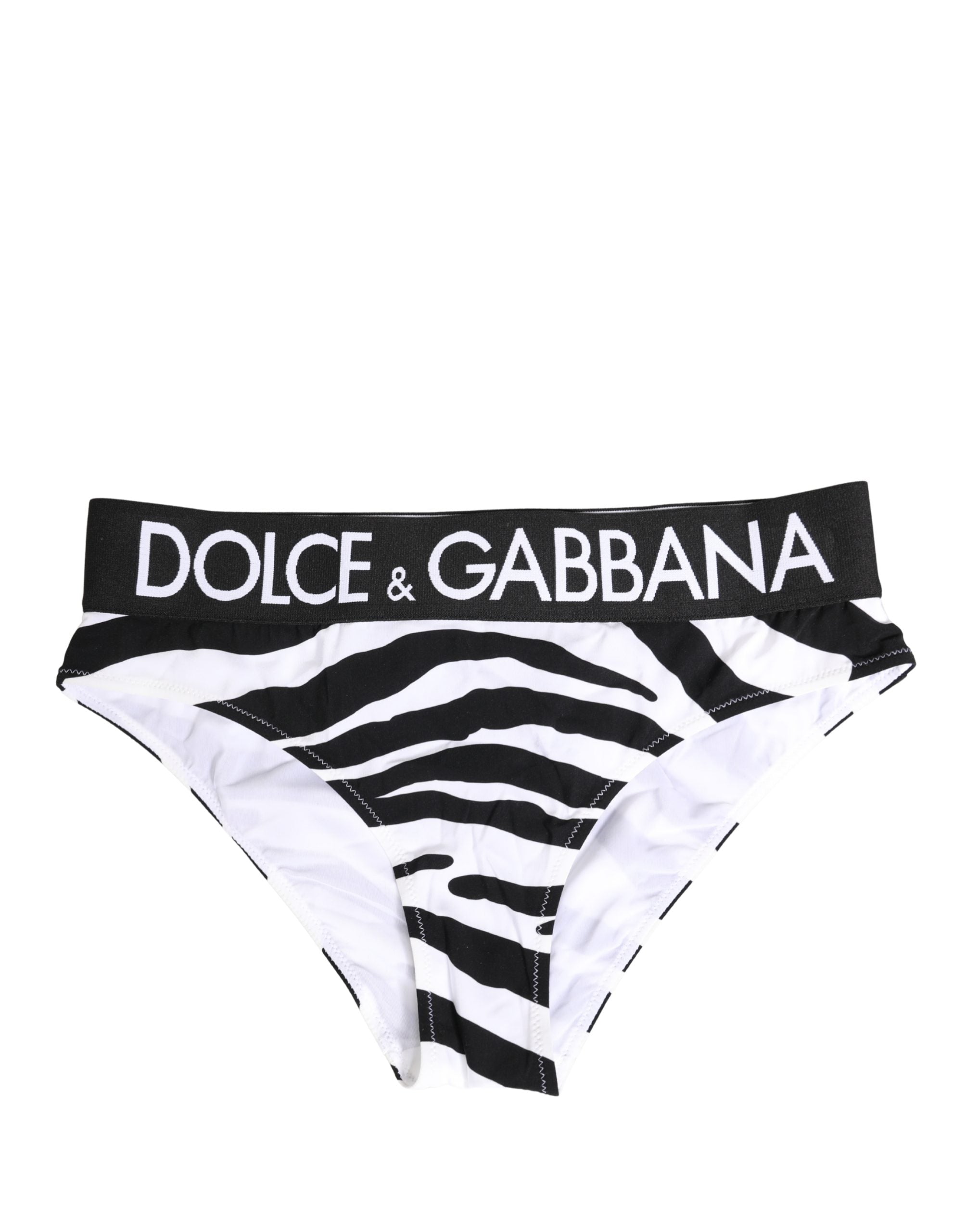 Black White Zebra Print Brief Panty Underwear - ventzia