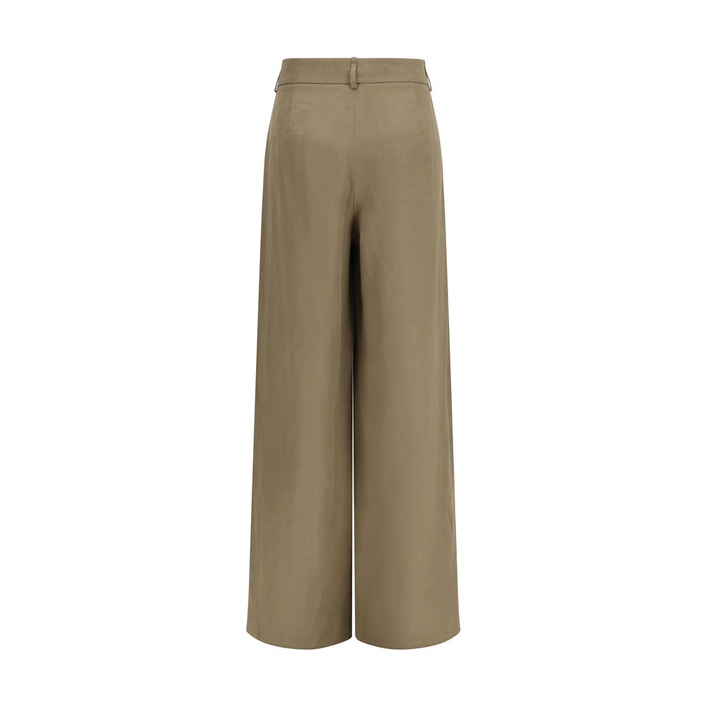 Beige Linen Casual Pants - ventzia
