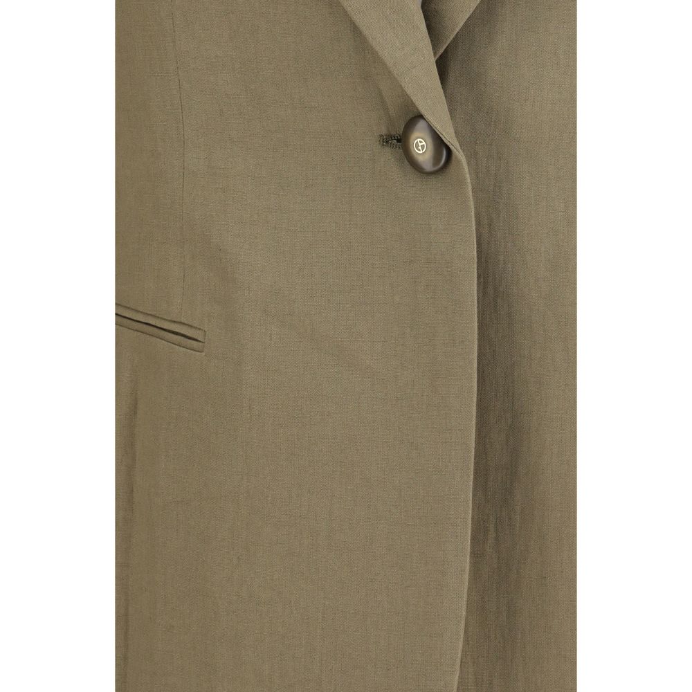 Brown Linen Coat - ventzia