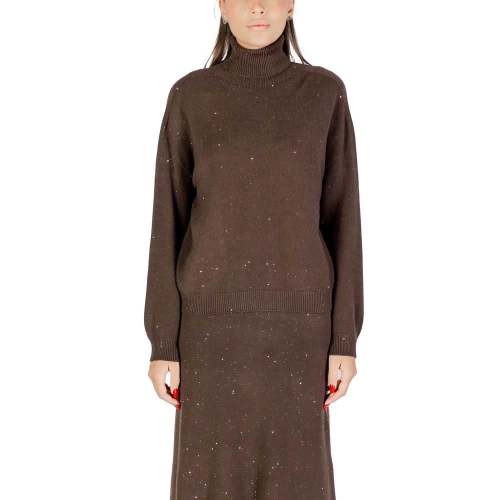Brown Viscose Sweatshirt - ventzia