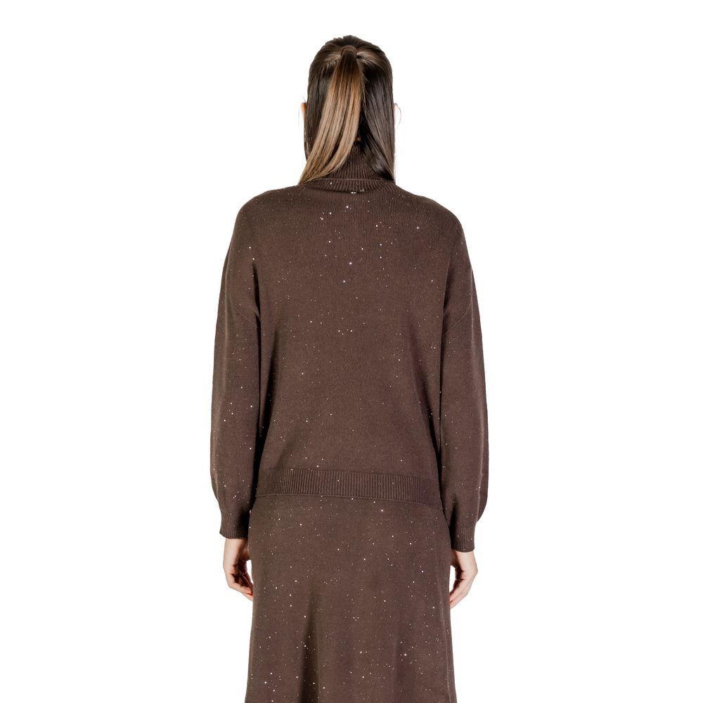 Brown Viscose Sweatshirt - ventzia