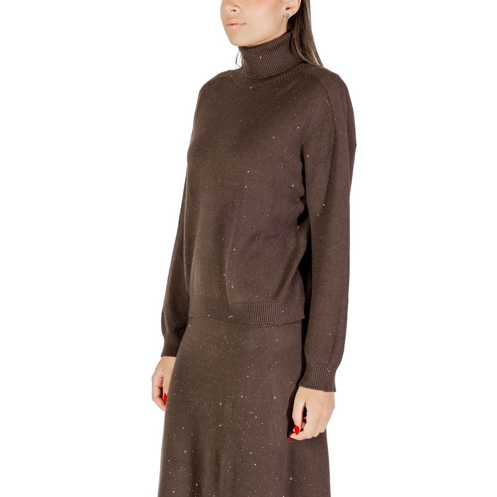Brown Viscose Sweatshirt - ventzia