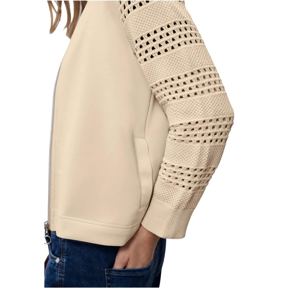 Beige Modal Sweatshirt - ventzia