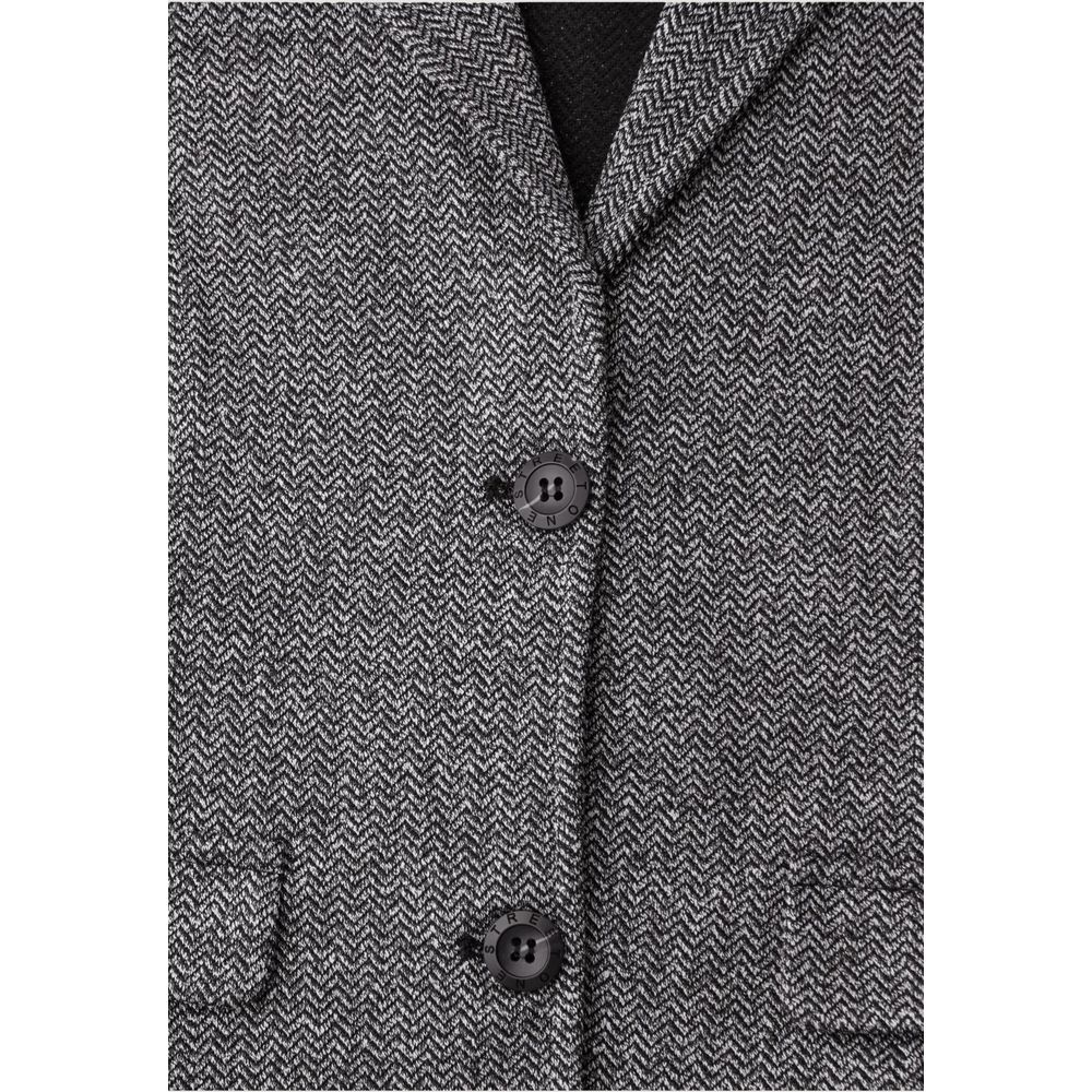 Blue Polyester Blazer - ventzia