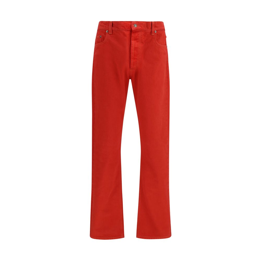Multicolor Cotton Straight-Leg Jeans - ventzia