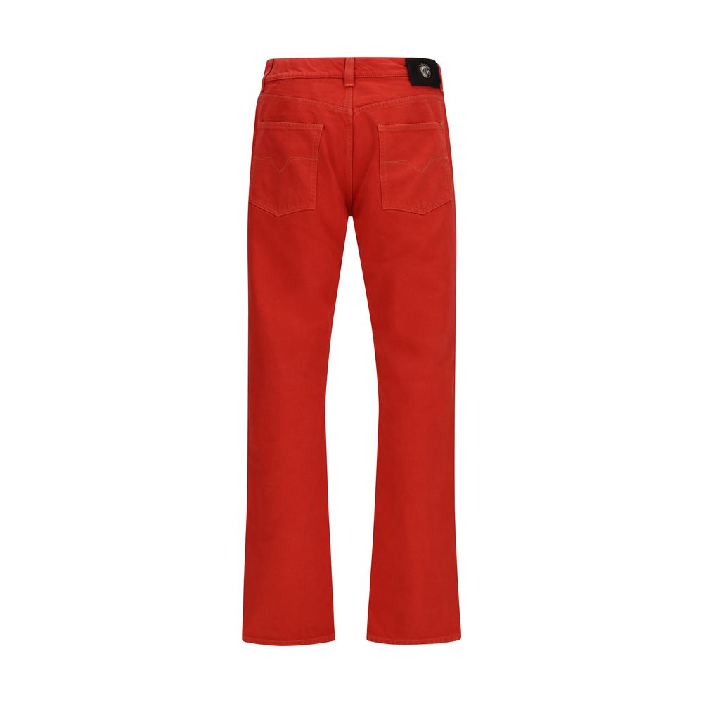 Multicolor Cotton Straight-Leg Jeans - ventzia