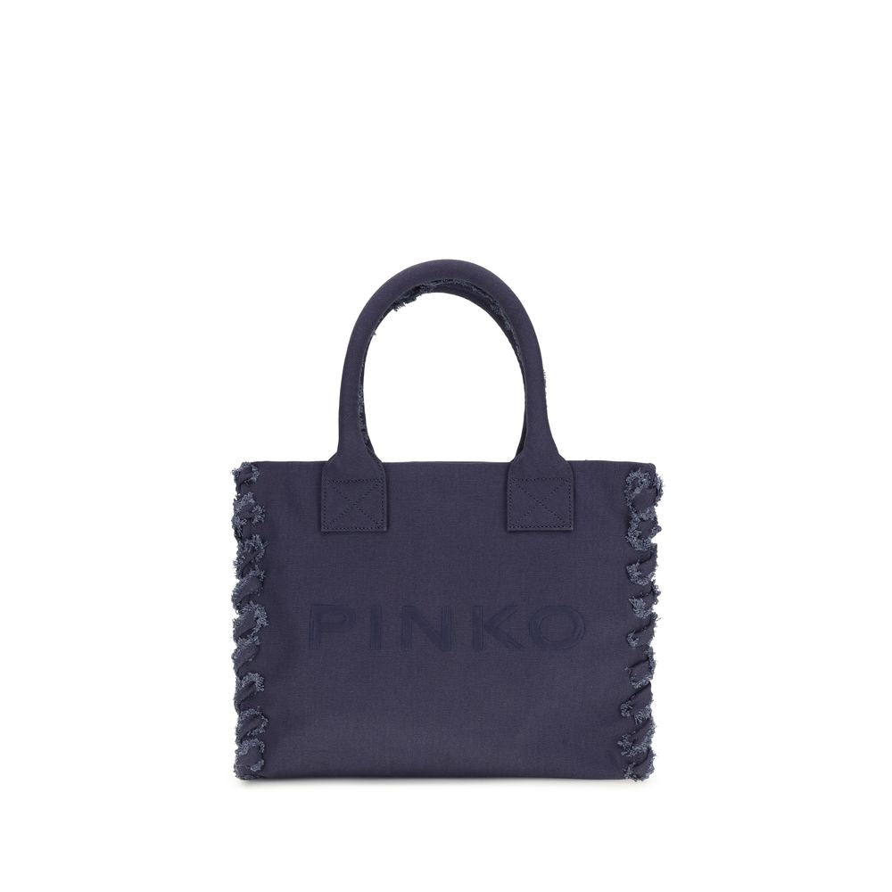Blue Cotton Shoulder Bag - ventzia