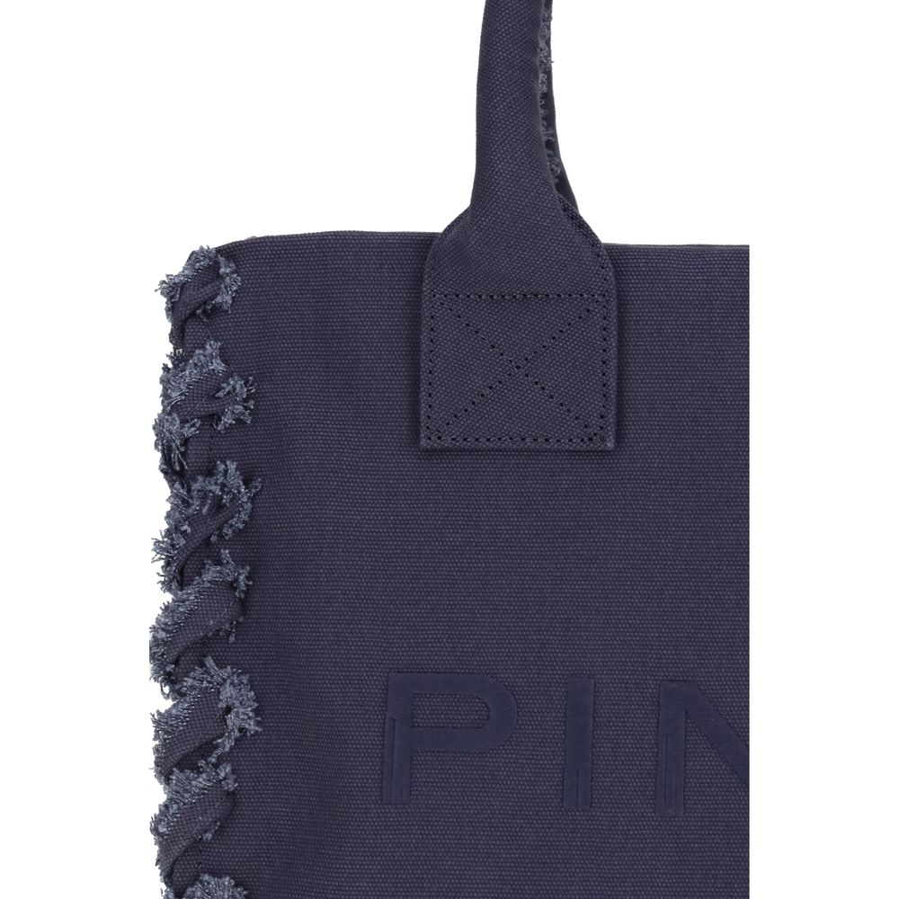 Blue Cotton Shoulder Bag - ventzia