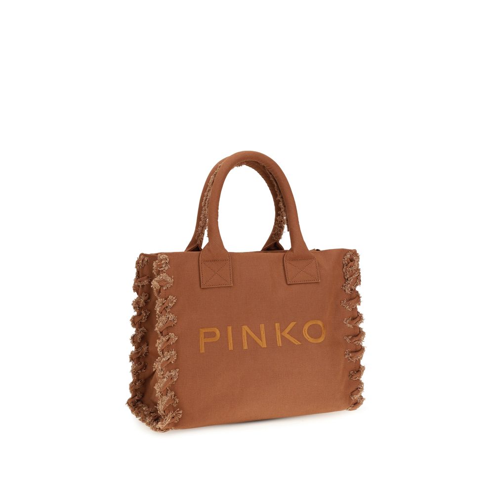 Brown Cotton Shoulder Bag - ventzia