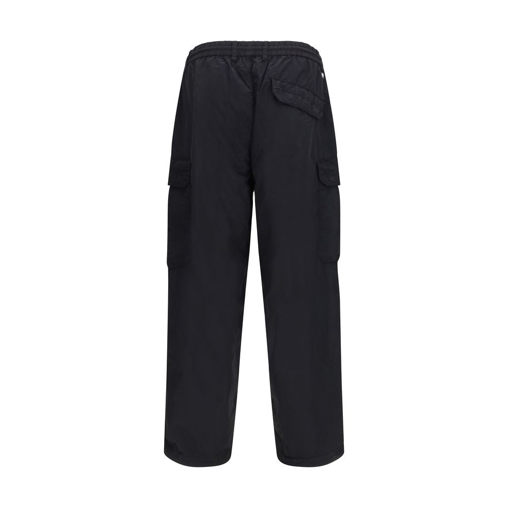Black Nylon Cargo Pants - ventzia