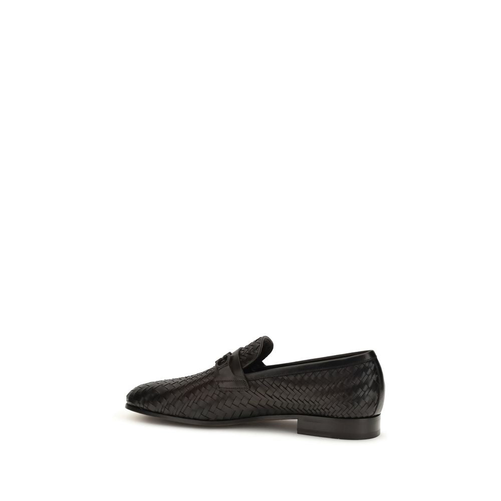 Brown Calf Leather Bos Taurus Slip-On Loafers - ventzia