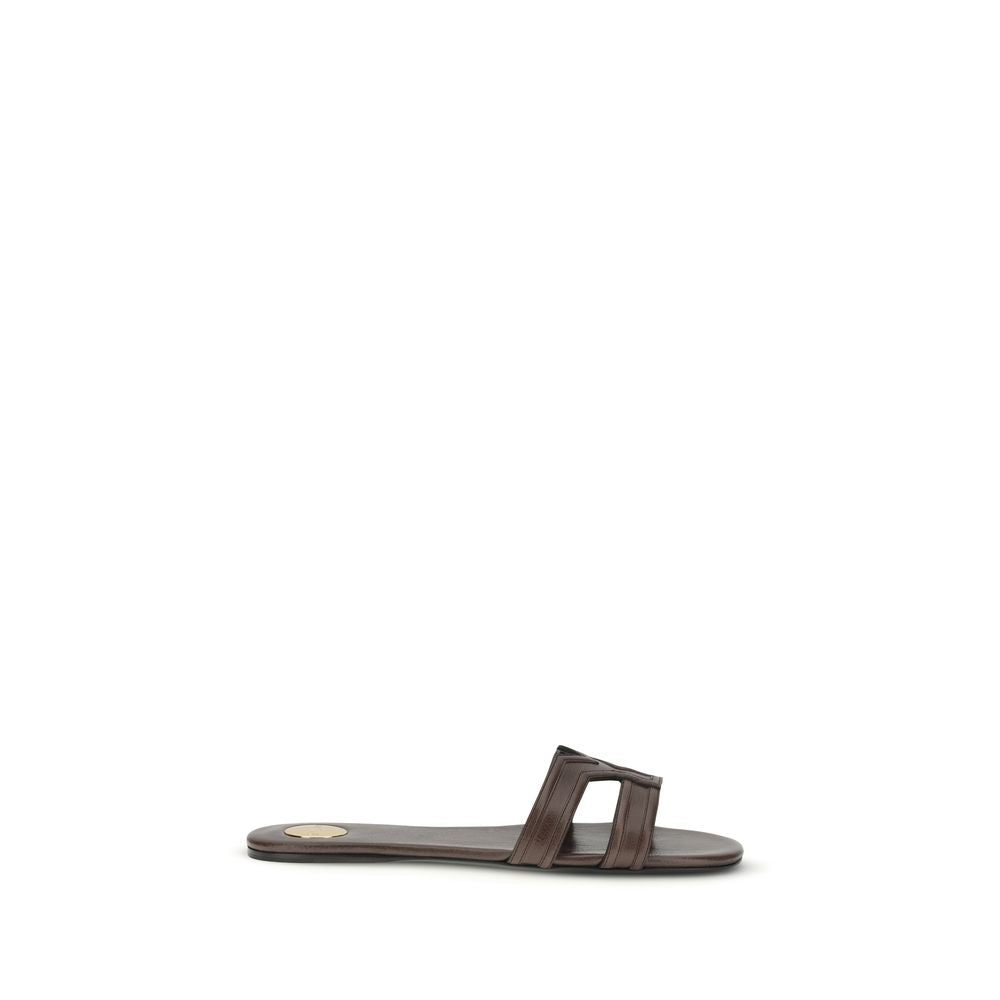 Brown Calf Leather Bos Taurus Sandals - ventzia