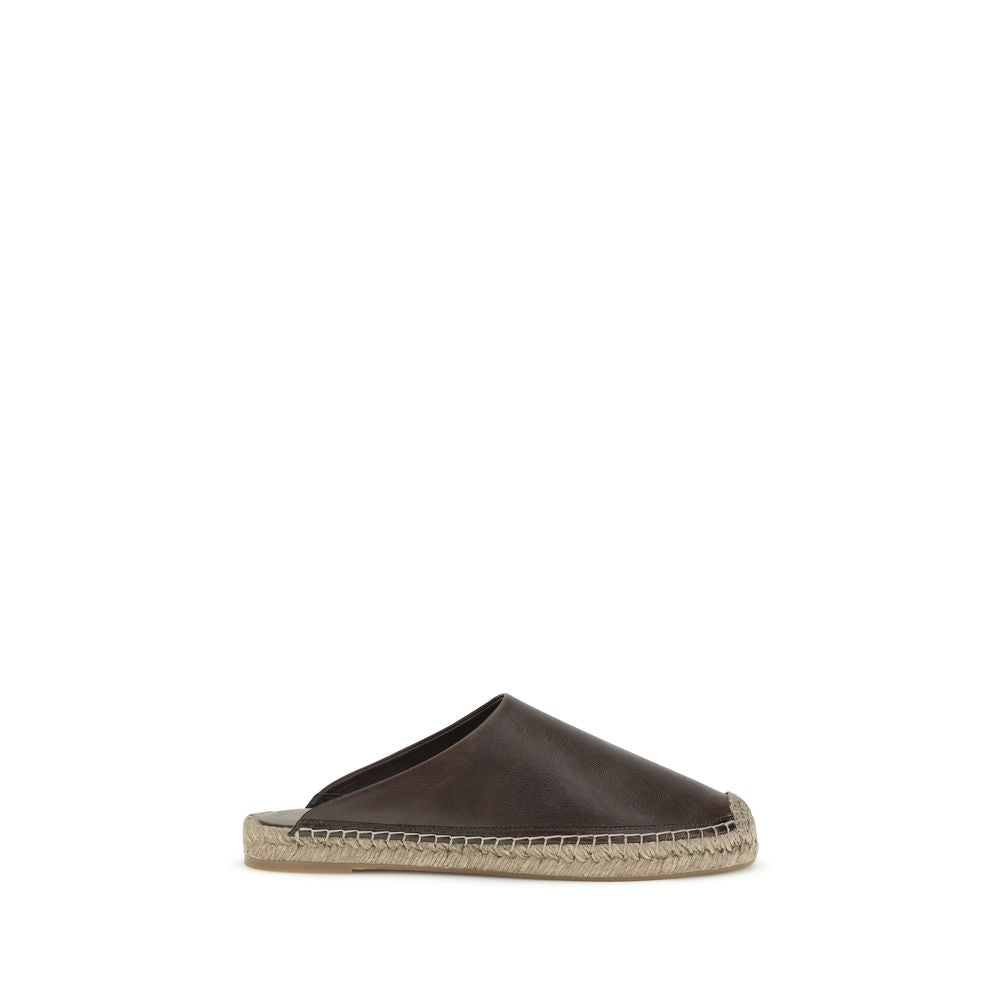 Brown Calf Leather Bos Taurus Mules - ventzia