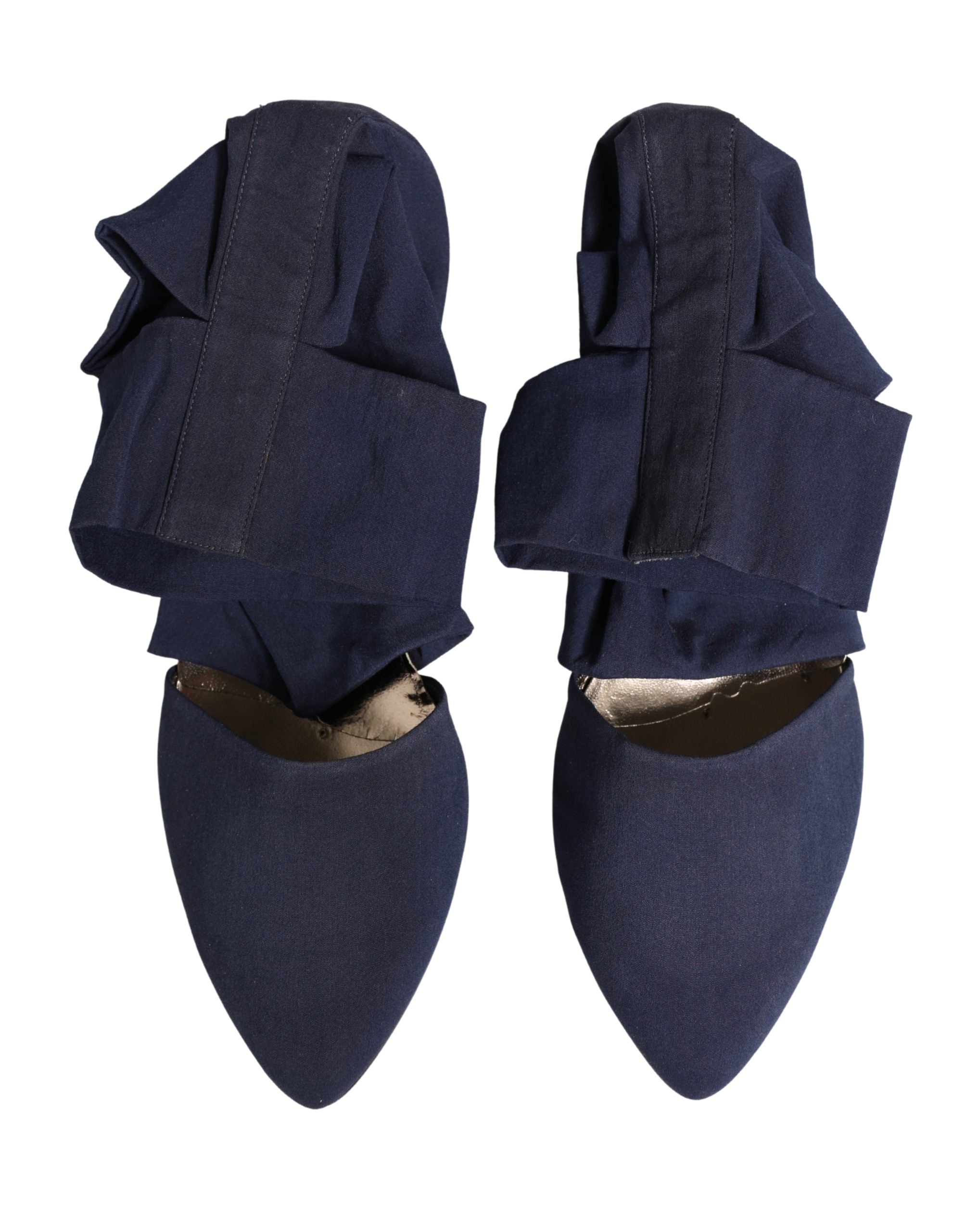 Blue Cotton Ankle Boots Shoes - ventzia
