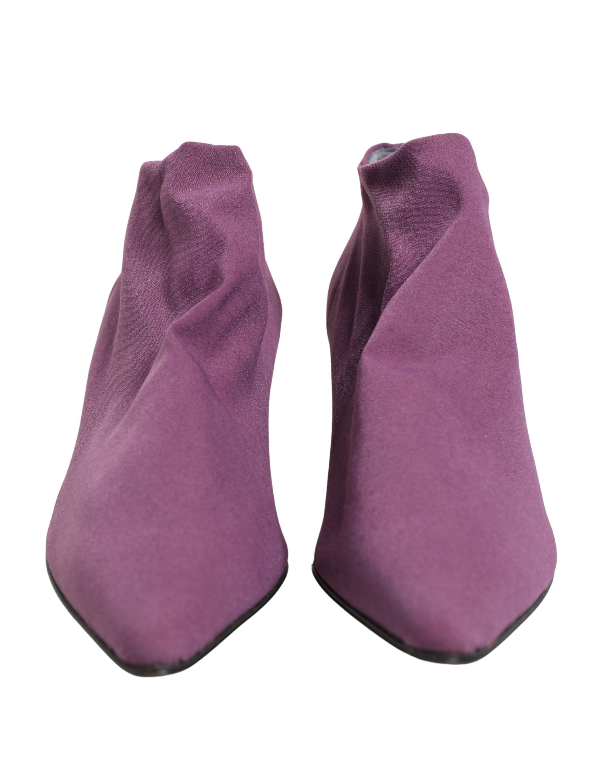 Shoes Purple Suede Ankle Boots Shoes - ventzia