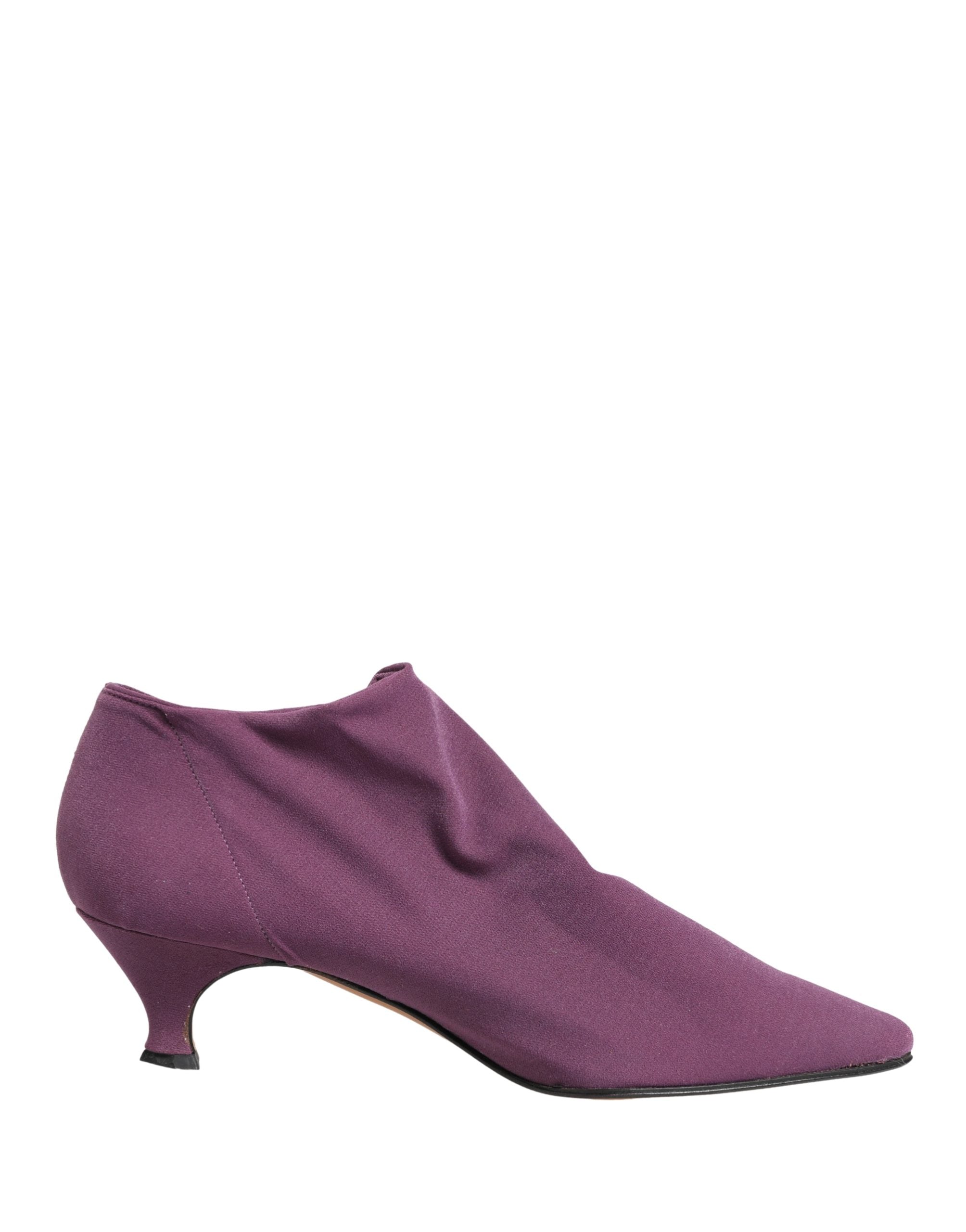 Shoes Purple Suede Ankle Boots Shoes - ventzia
