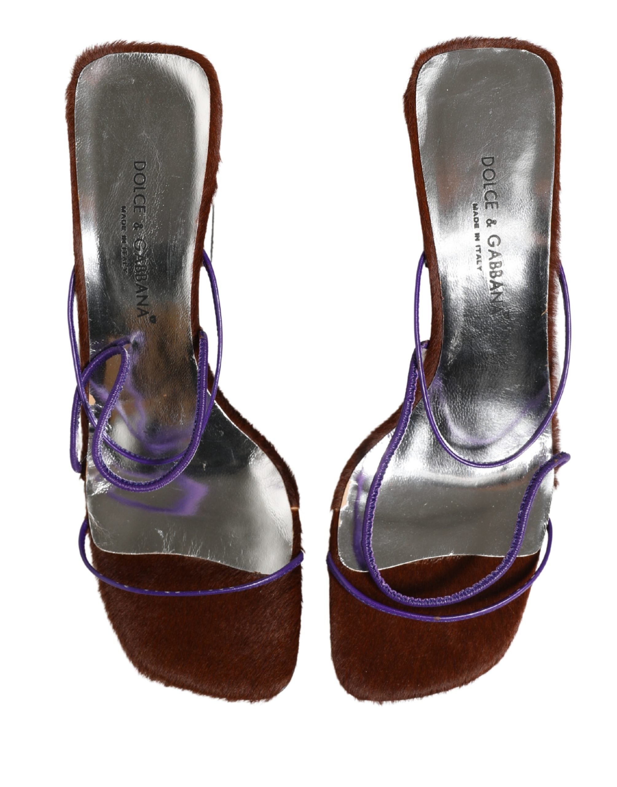 Silver Block Heels Slip On Sandals Shoes - ventzia