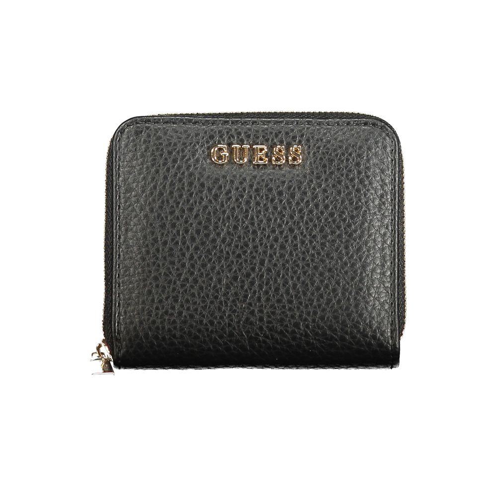 Black Polyurethane Women Wallet - ventzia