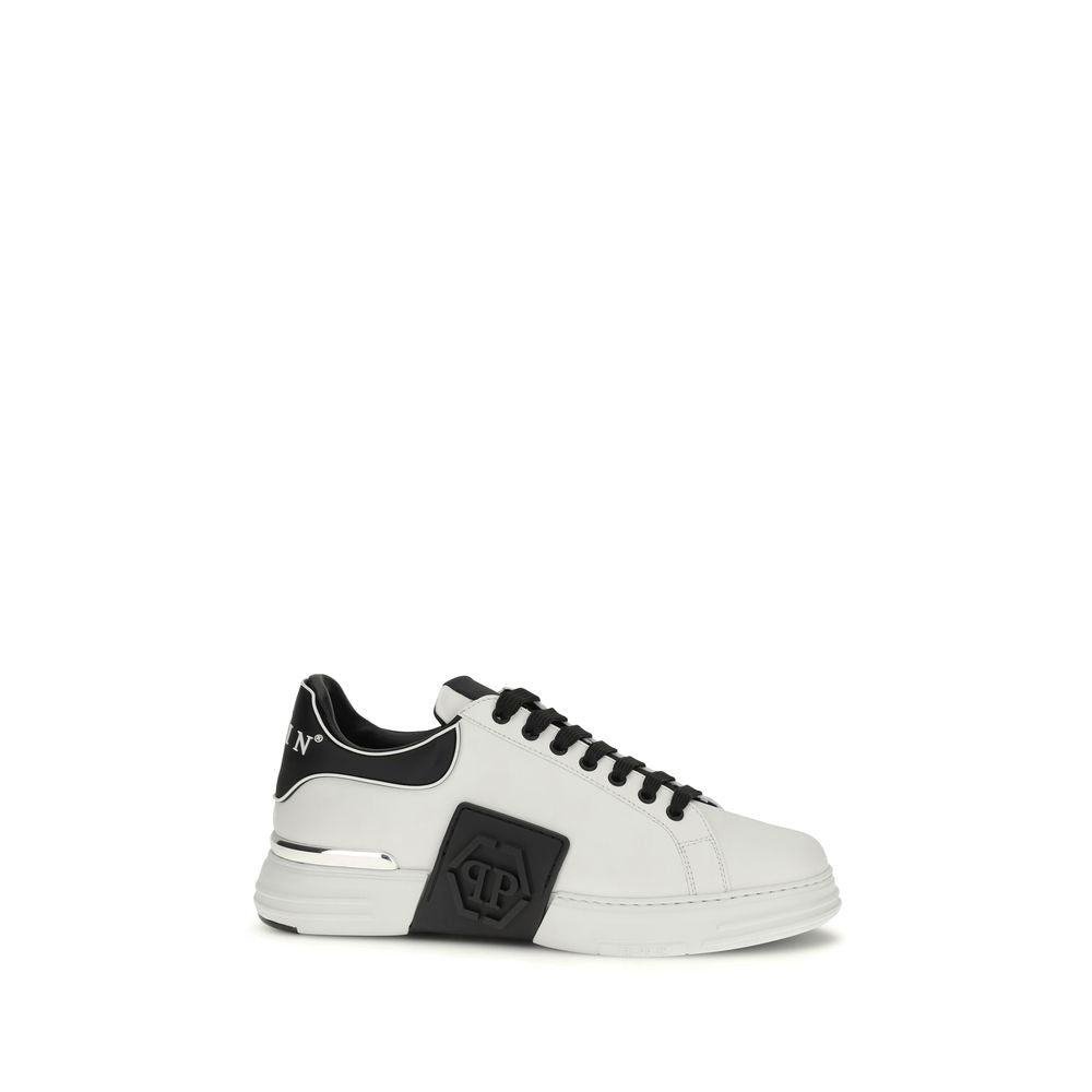 White Calf Leather Bos Taurus Low Top Sneakers - ventzia