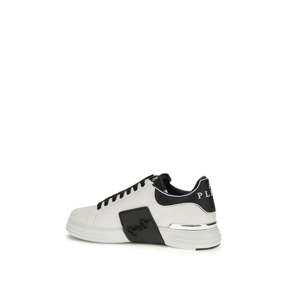 White Calf Leather Bos Taurus Low Top Sneakers - ventzia