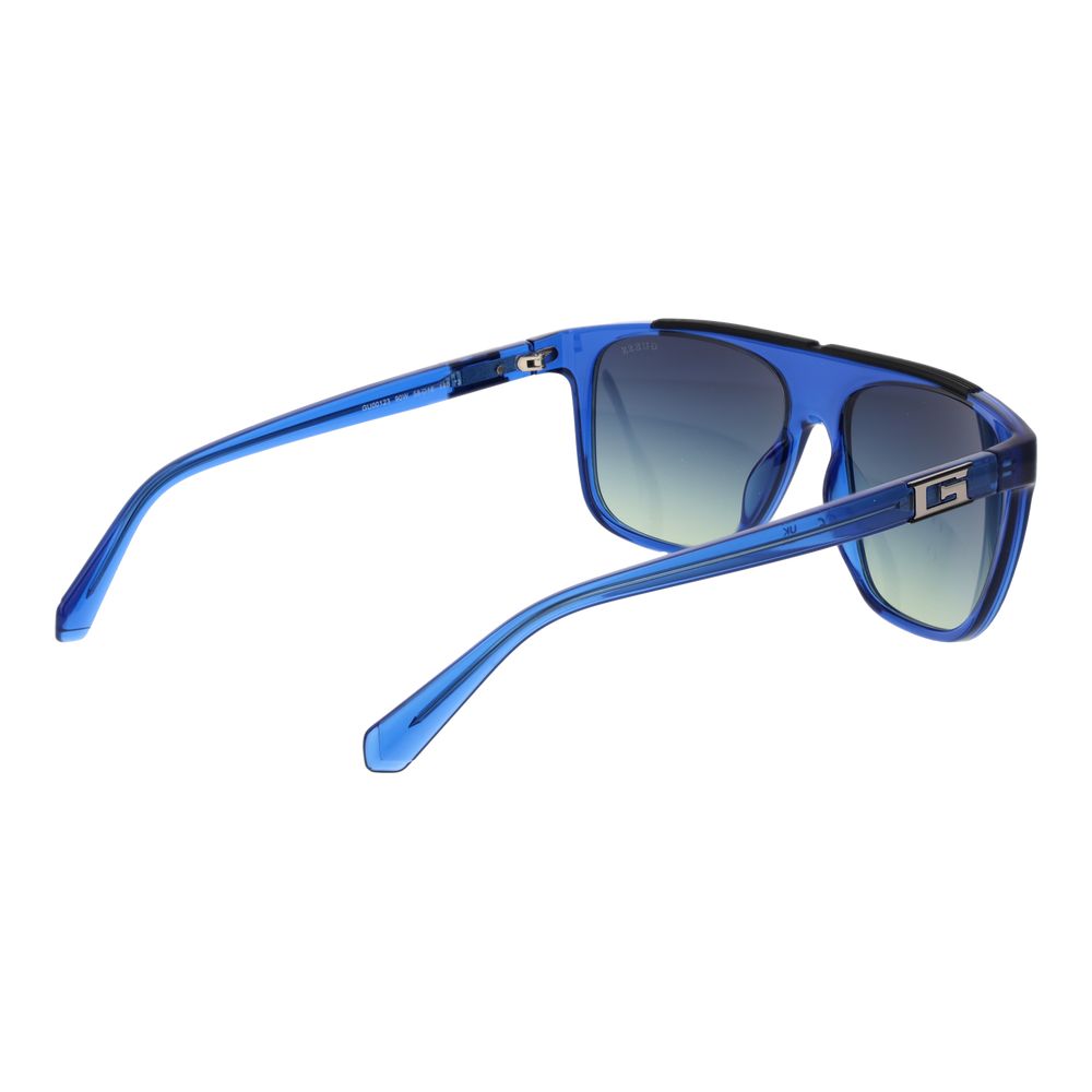 Blue Stainless Steel Sunglasses - ventzia