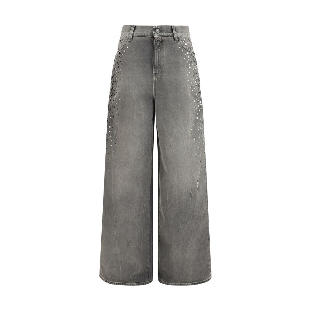 Gray Cotton Jeans Denim - ventzia