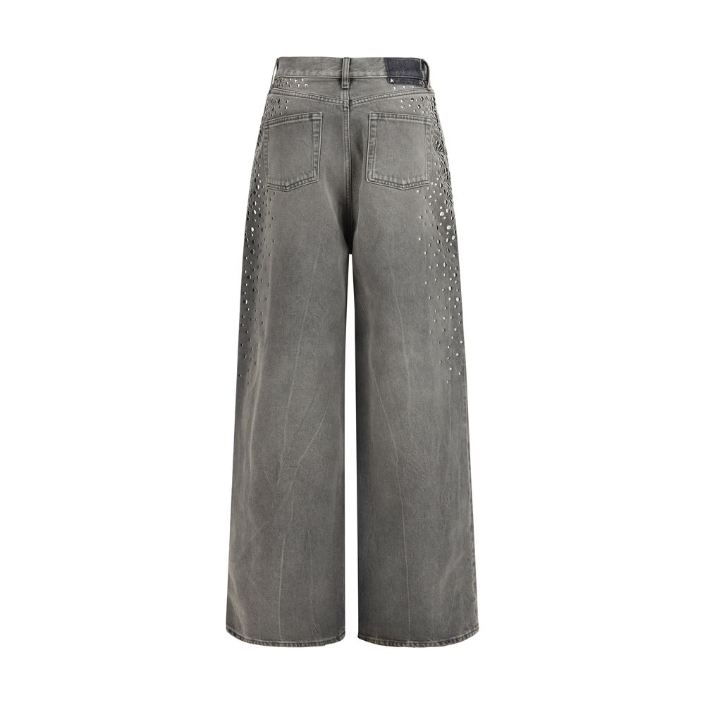 Gray Cotton Jeans Denim - ventzia