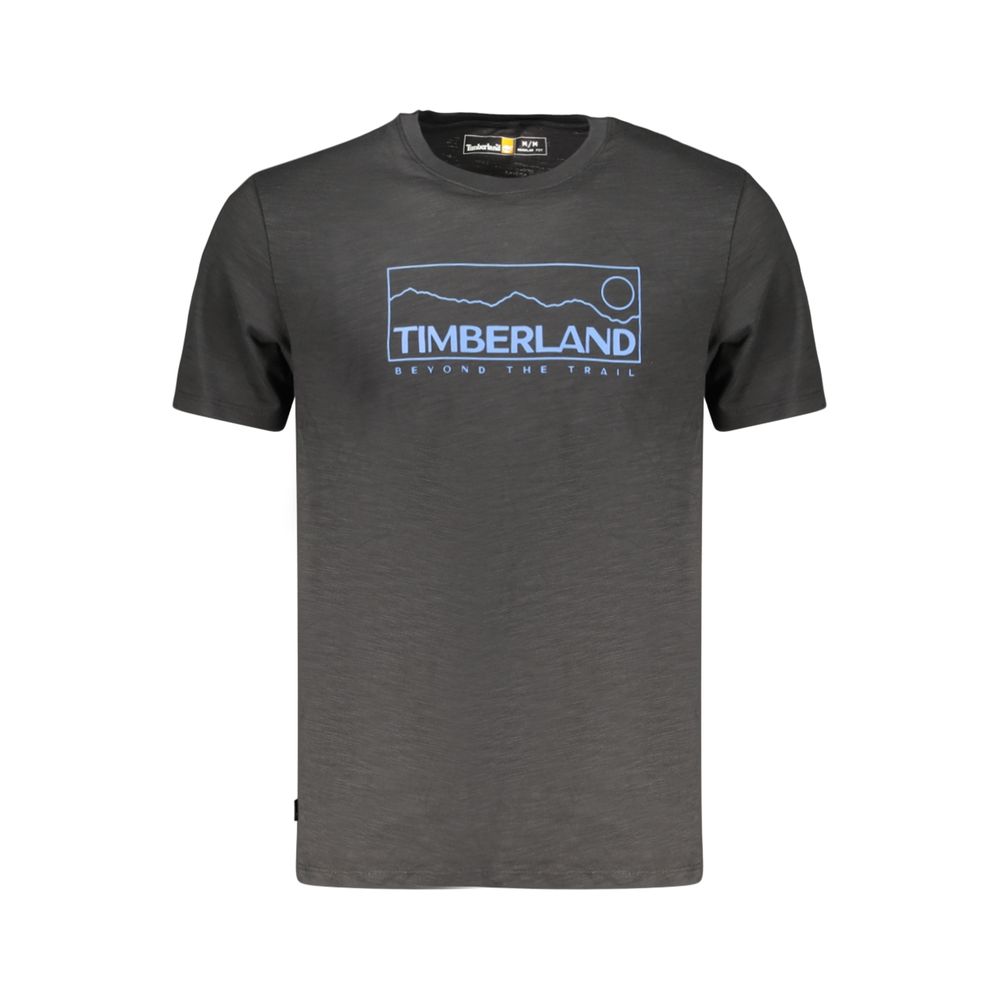 Black Cotton Mens T-Shirt - ventzia