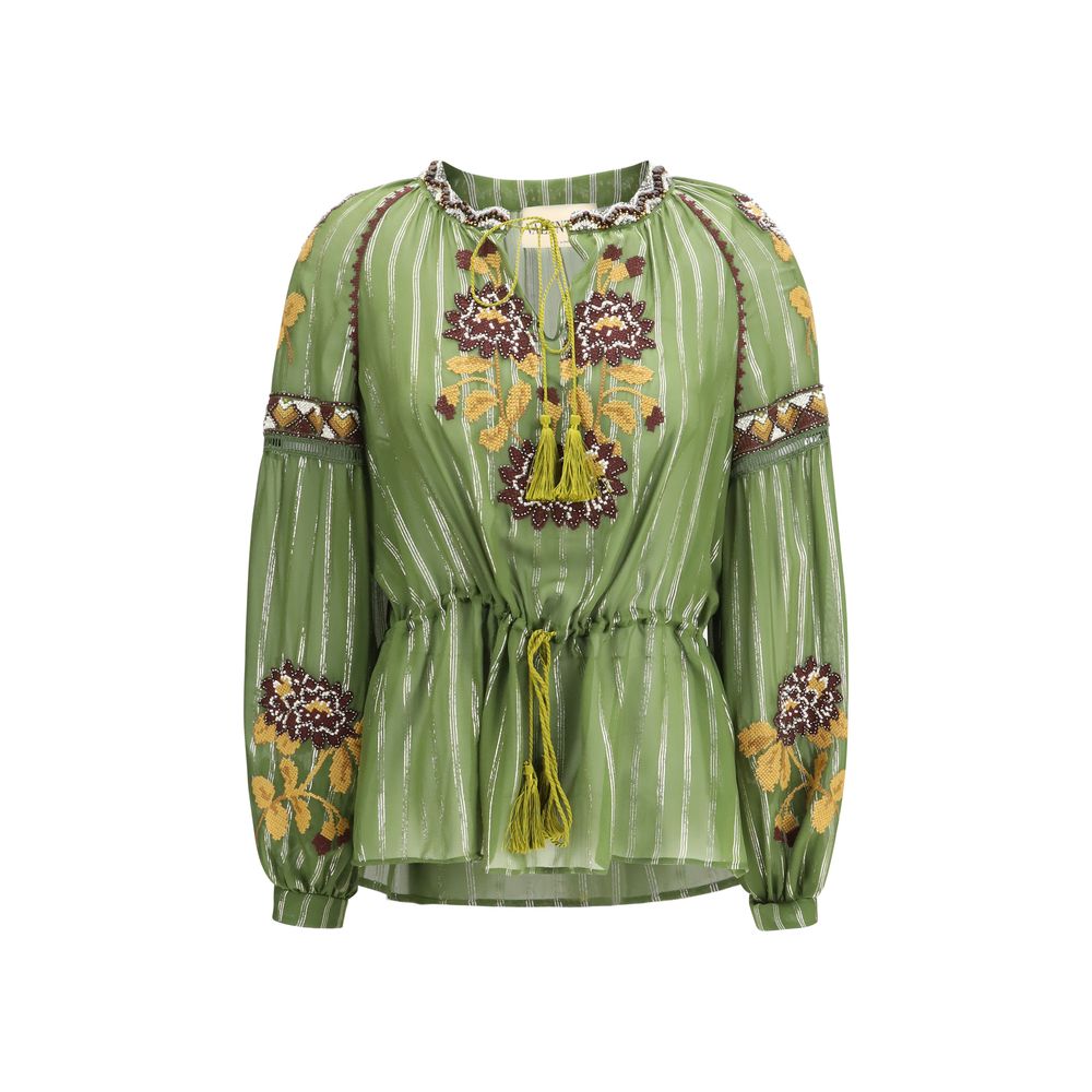 Bicolor Silk Pattern Shirt - ventzia
