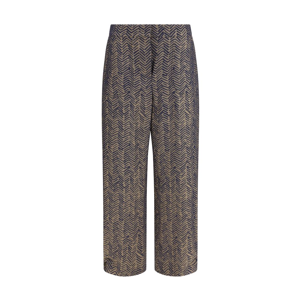 Brown Viscose Casual Pants - ventzia