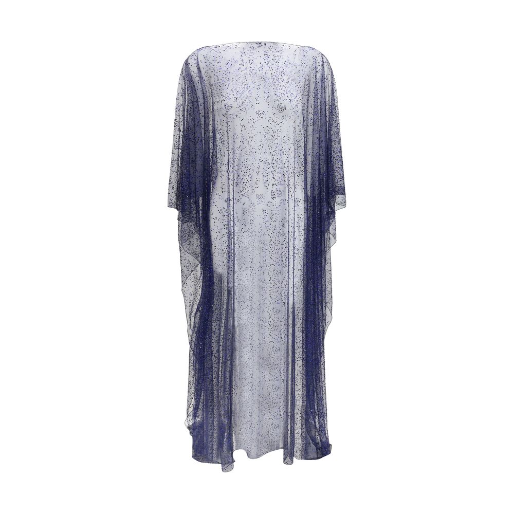 Blue Polyamide Poncho - ventzia