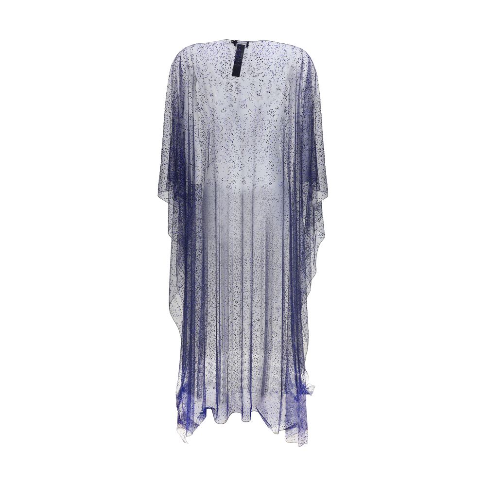 Blue Polyamide Poncho - ventzia