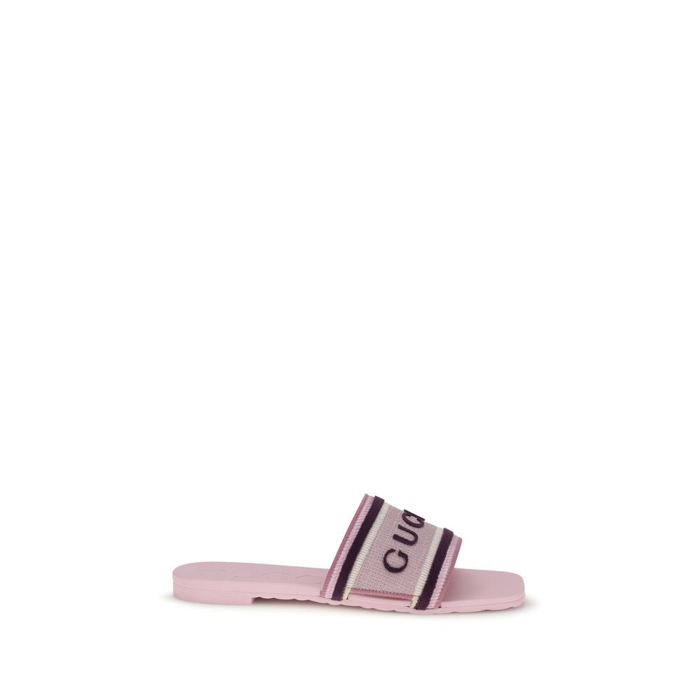 Multicolor Cotton Flat Sandals - ventzia