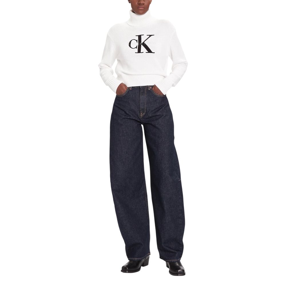 White Cotton Turtleneck - ventzia