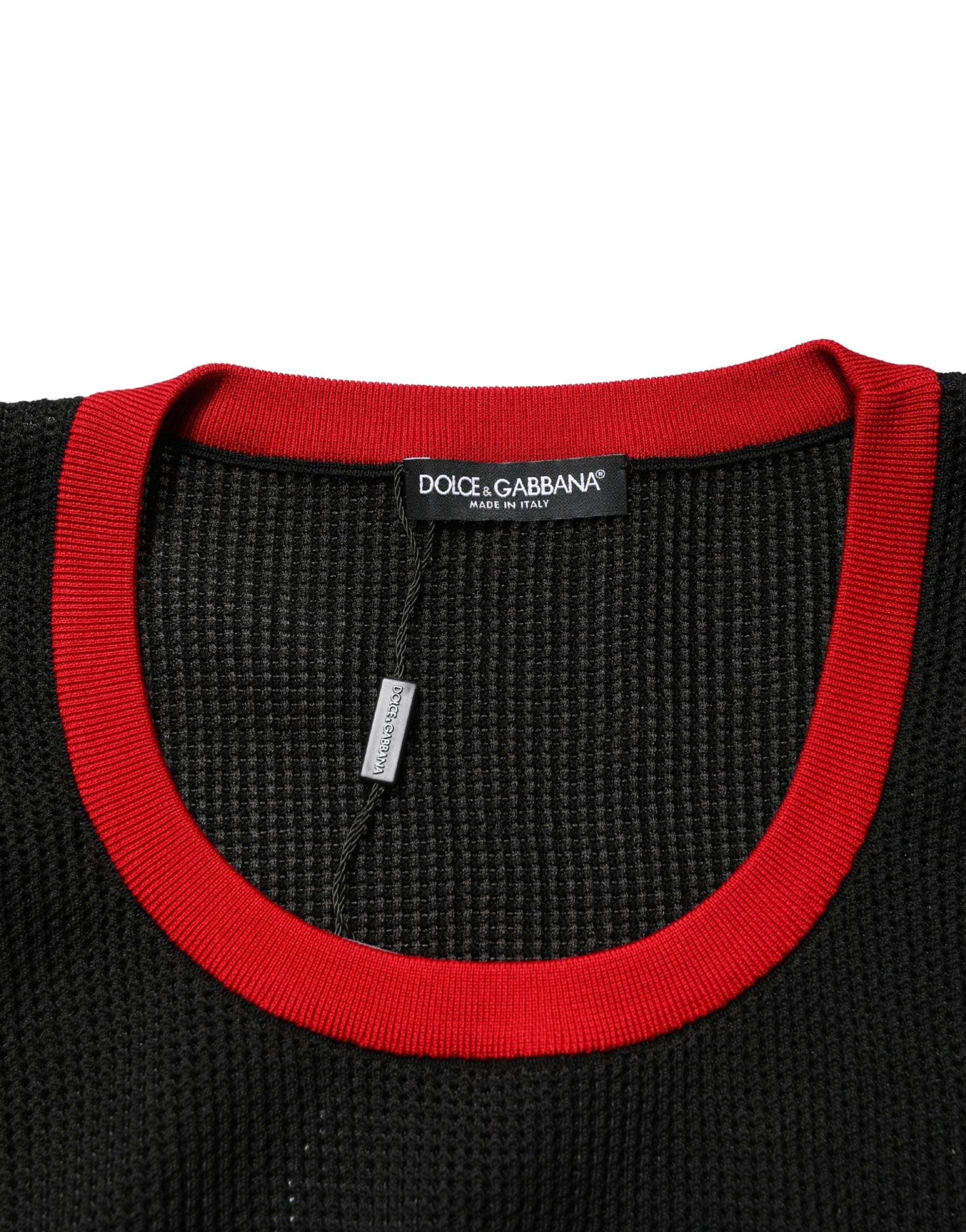 Black Crew Neck Sleeveless Men Knit Vest T-shirt - ventzia