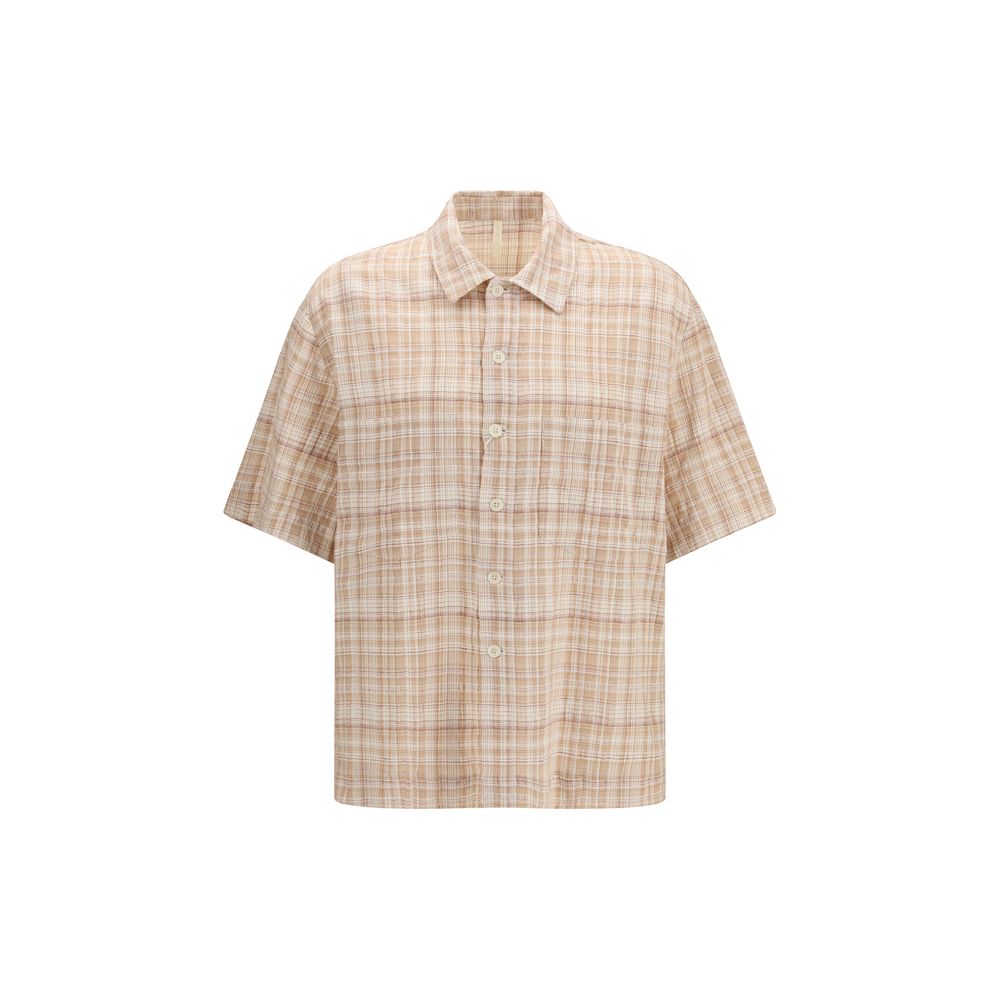 Orange Cotton Pattern Shirt - ventzia