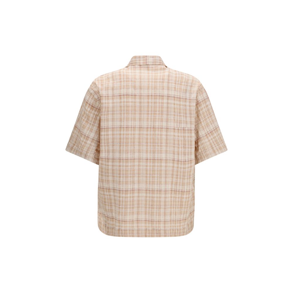 Orange Cotton Pattern Shirt - ventzia