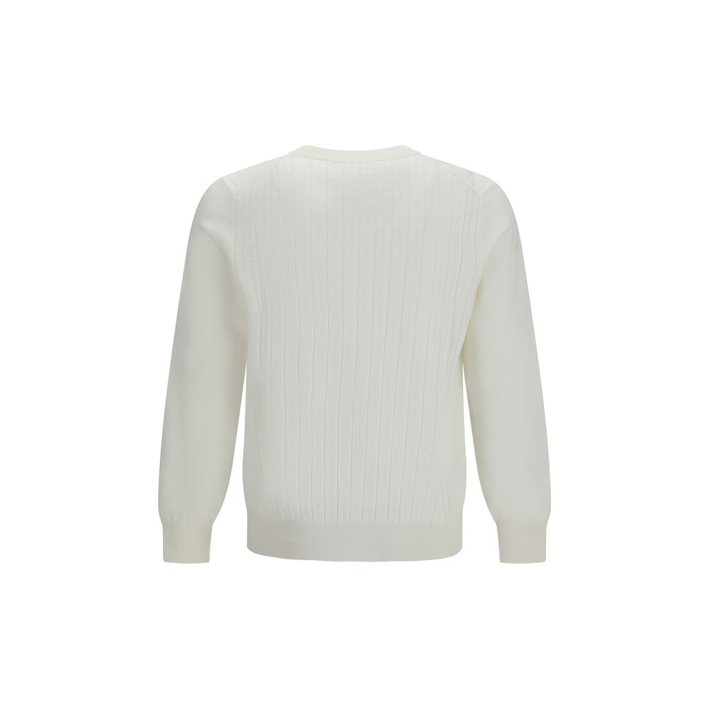 White Cotton Sweatshirt - ventzia