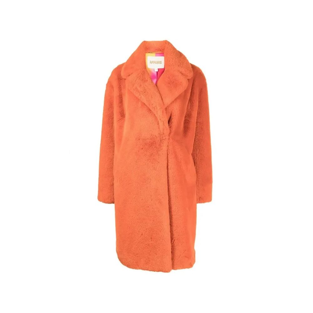 Orange Faux Fur Coat - ventzia