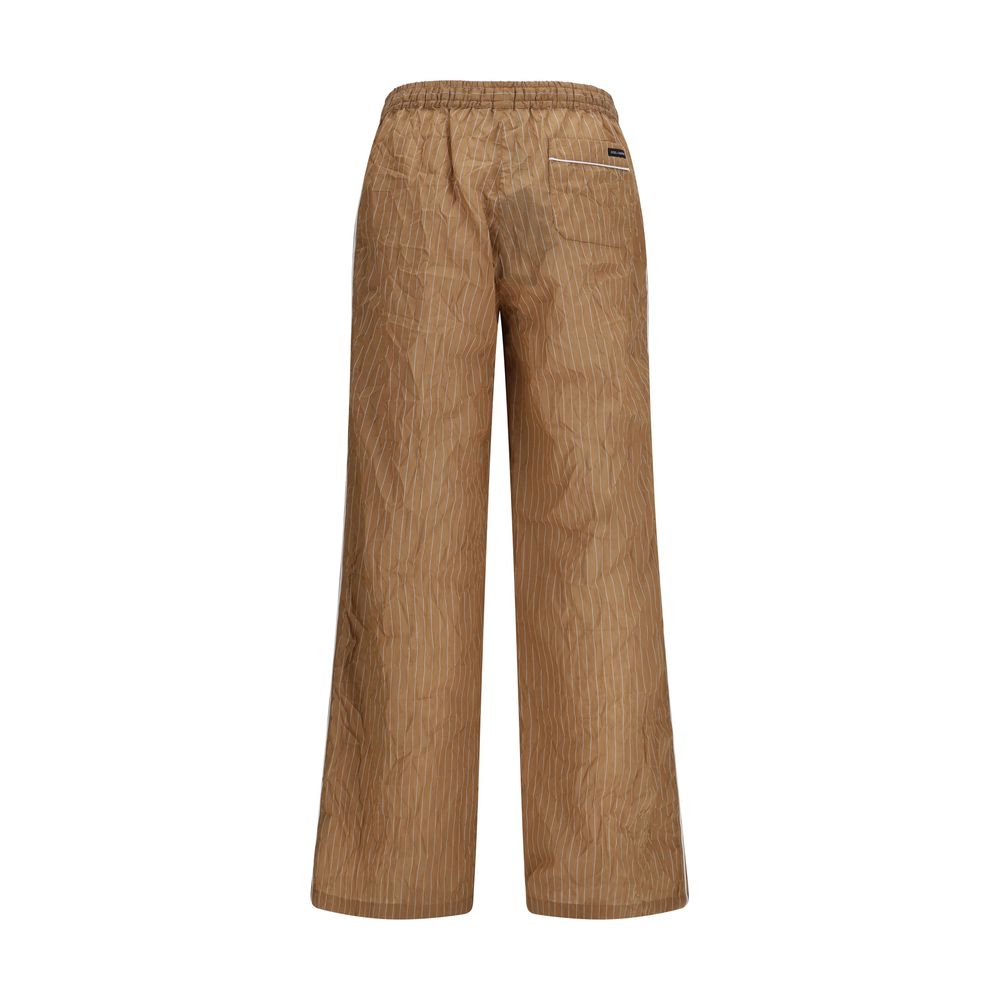 Brown Linen Casual Pants - ventzia