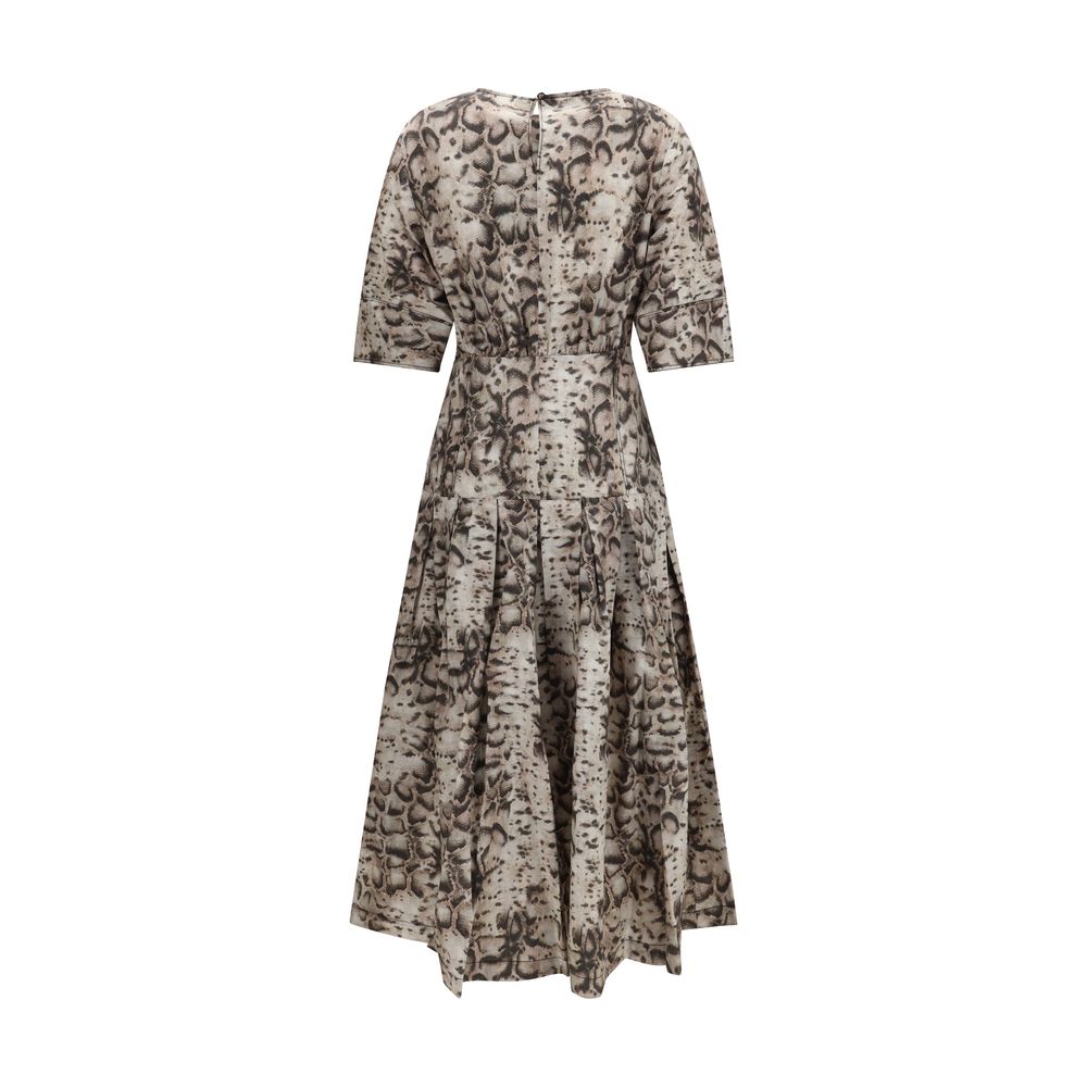 Multicolor Cotton Casual Dress - ventzia