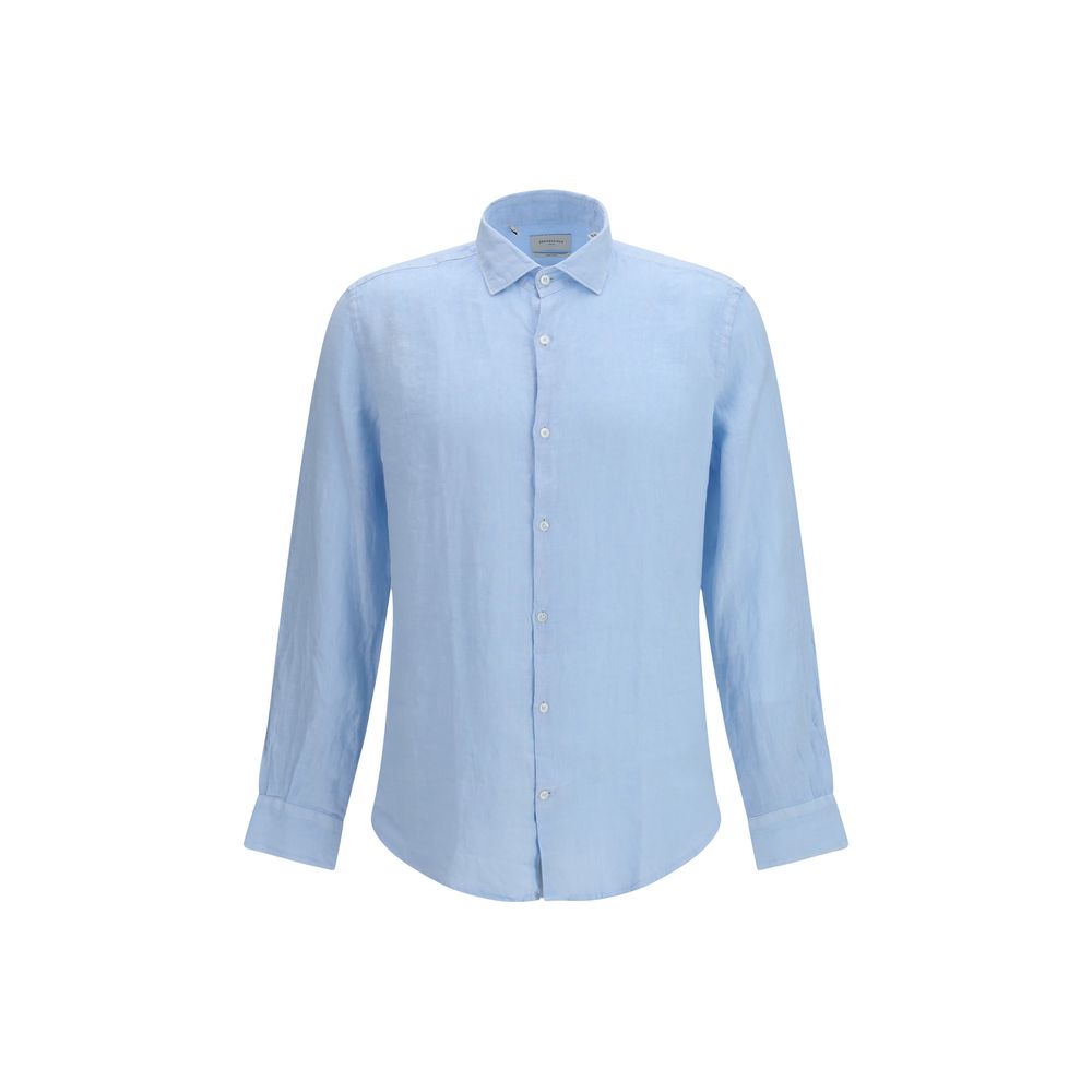 Blue Linen Shirt - ventzia