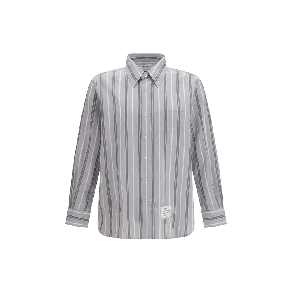 Gray Cotton Pattern Shirt - ventzia