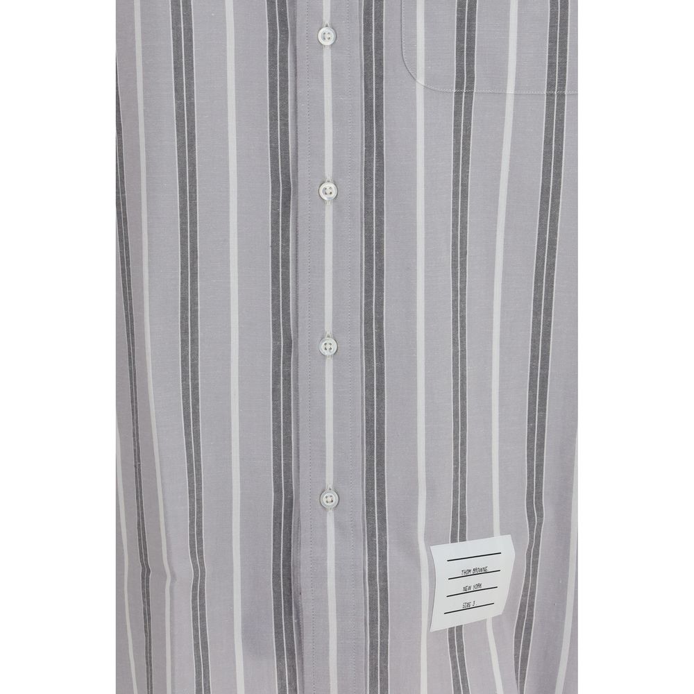 Gray Cotton Pattern Shirt - ventzia