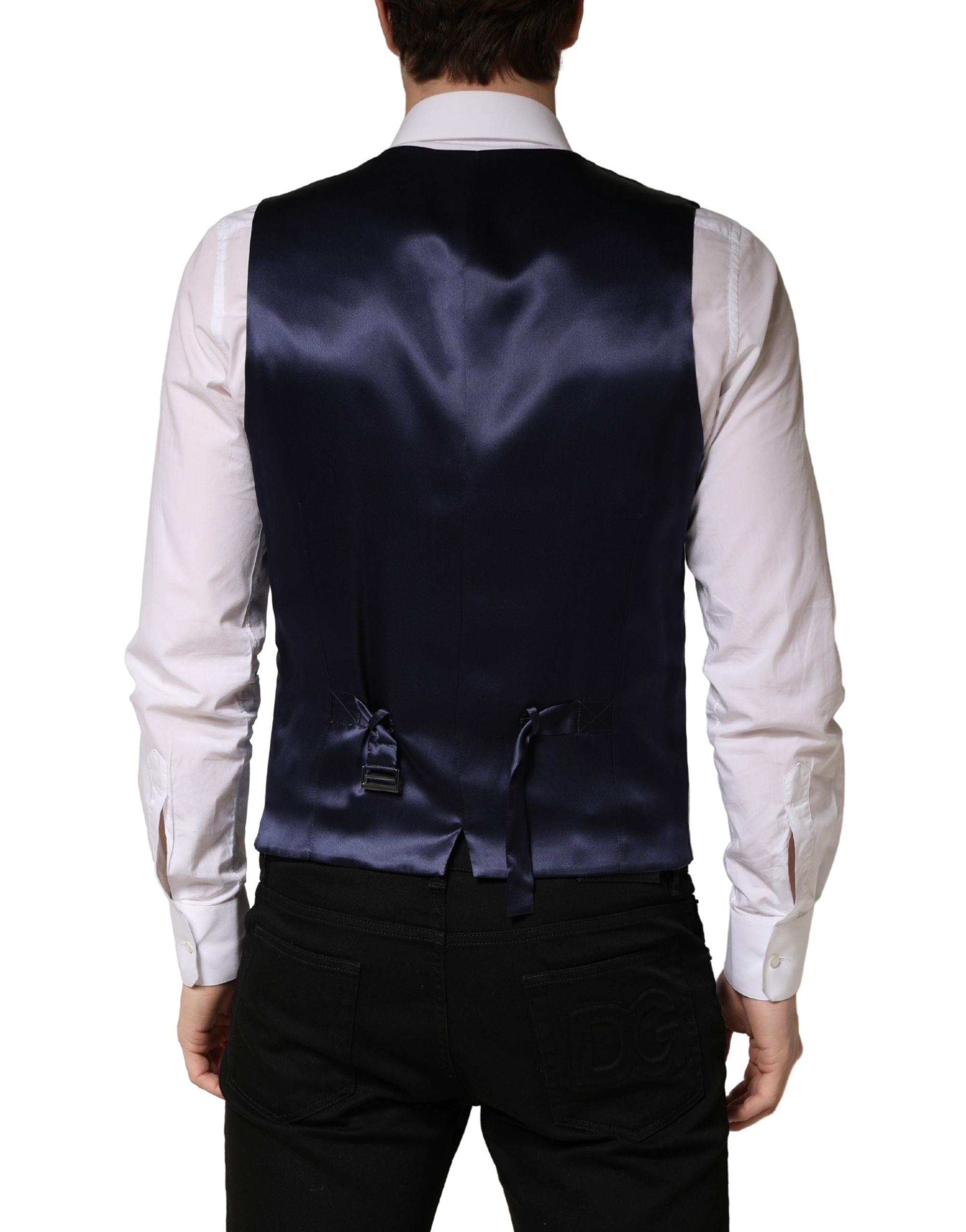 Gray Wool Single Breasted Men Waistcoat Vest - ventzia